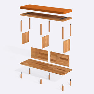 Gerel Bench – 47" x 15" (120 x 38 cm)