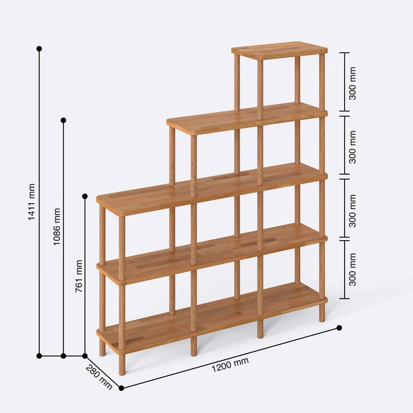 Sam Bookcase – 47" x 11" (120 x 28 cm)