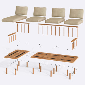 Lore Three Seat with Right Chaise
