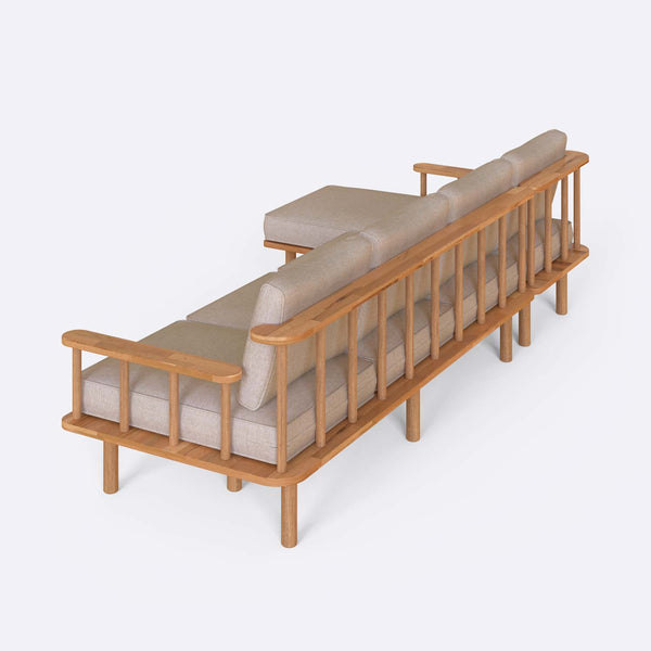 Lore Three Seat with Right Chaise