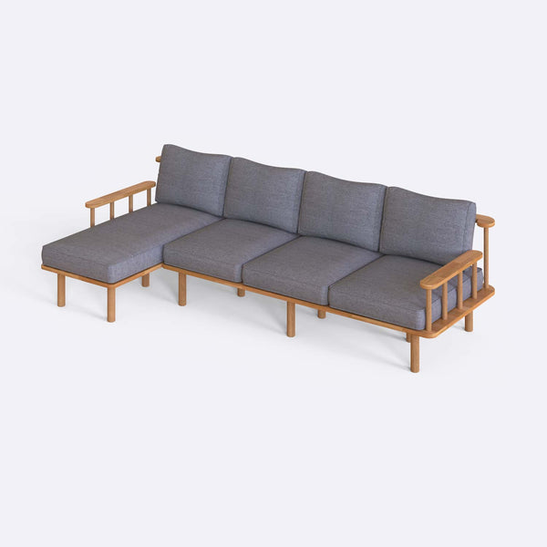 Lore Three Seat with Right Chaise