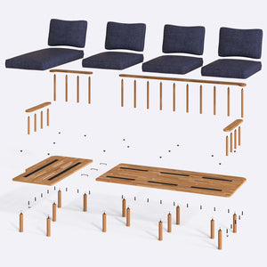 Lore Three Seat with Right Chaise