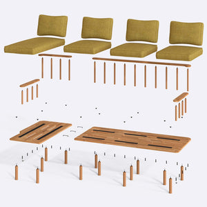 Lore Three Seat with Right Chaise