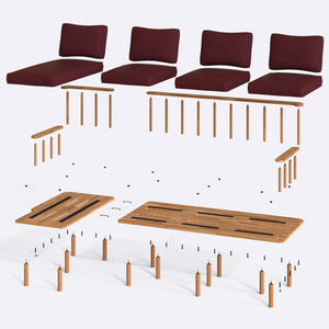 Lore Three Seat with Right Chaise