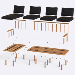 Lore Three Seat with Right Chaise