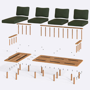 Lore Three Seat with Right Chaise