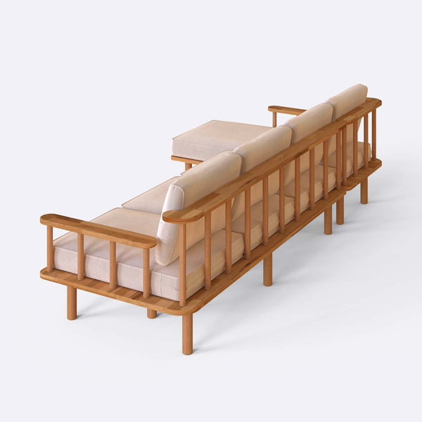 Lore Three Seat with Right Chaise