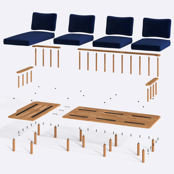 Lore Three Seat with Right Chaise