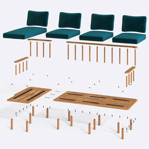 Lore Three Seat with Right Chaise