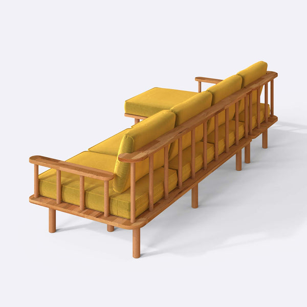 Lore Three Seat with Right Chaise