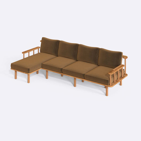 Lore Three Seat with Right Chaise