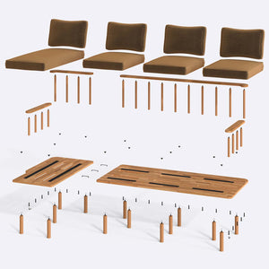 Lore Three Seat with Right Chaise