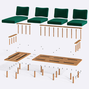 Lore Three Seat with Right Chaise