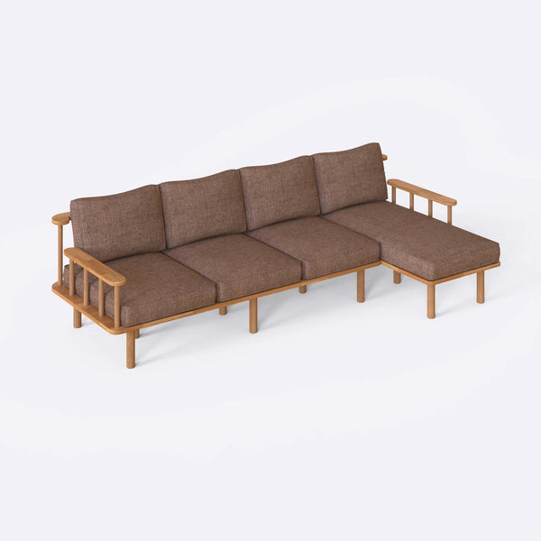 Lore Three Seat with Left Chaise