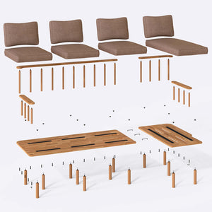 Lore Three Seat with Left Chaise