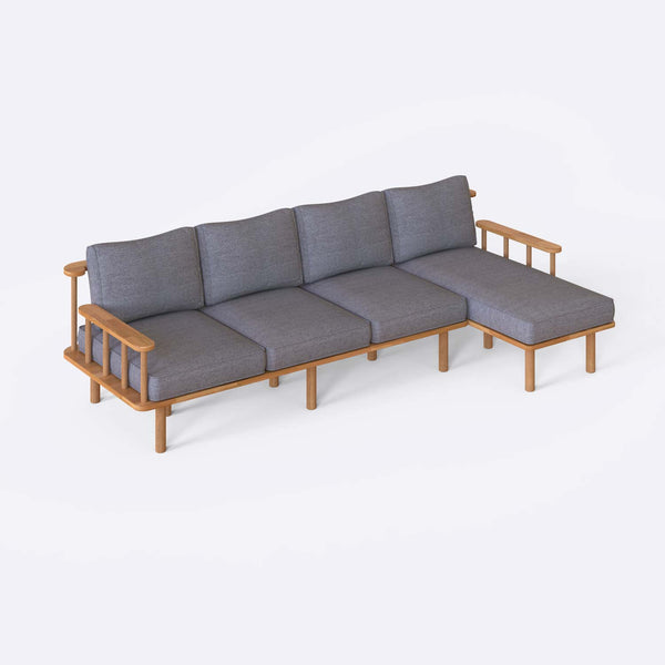 Lore Three Seat with Left Chaise