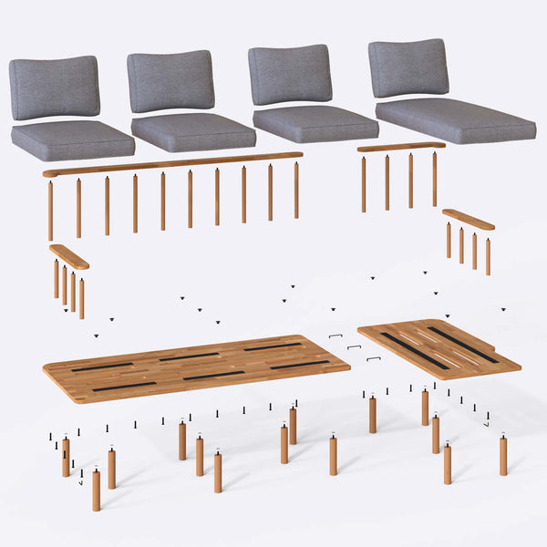 Lore Three Seat with Left Chaise