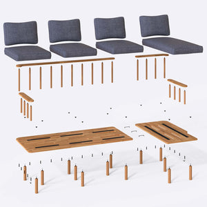 Lore Three Seat with Left Chaise