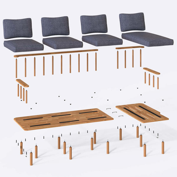 Lore Three Seat with Left Chaise