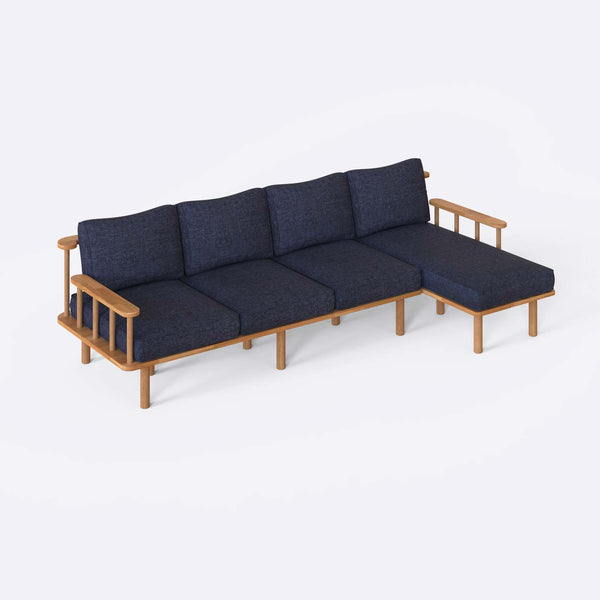 Lore Three Seat with Left Chaise
