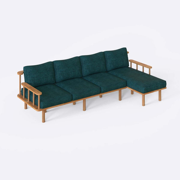 Lore Three Seat with Left Chaise