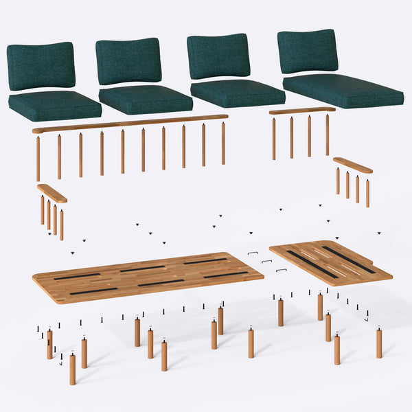 Lore Three Seat with Left Chaise
