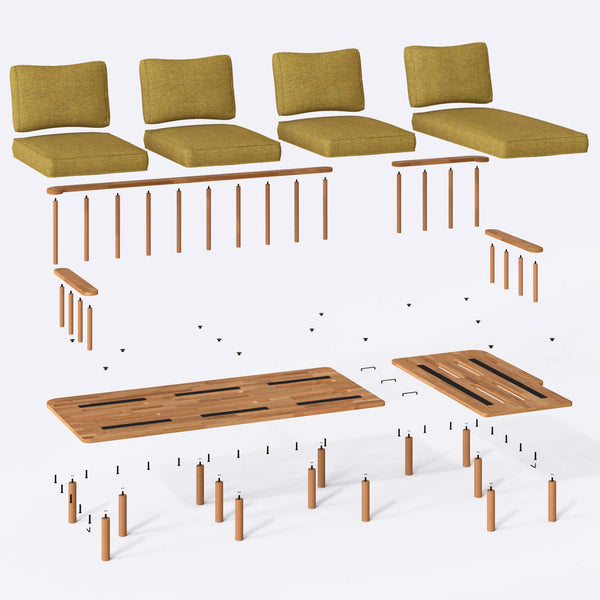 Lore Three Seat with Left Chaise