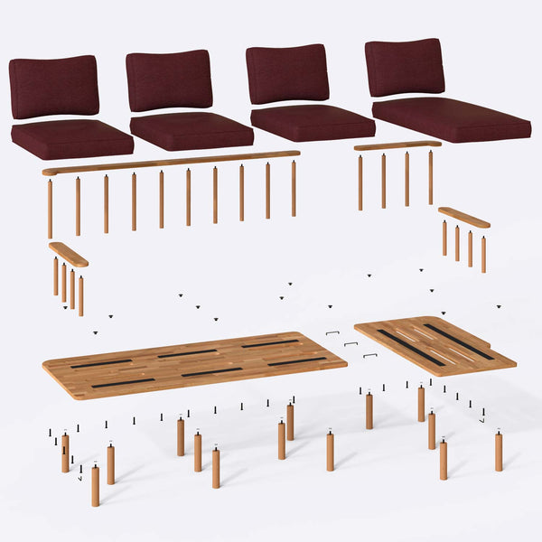 Lore Three Seat with Left Chaise