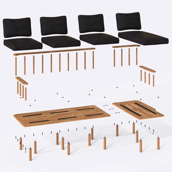 Lore Three Seat with Left Chaise