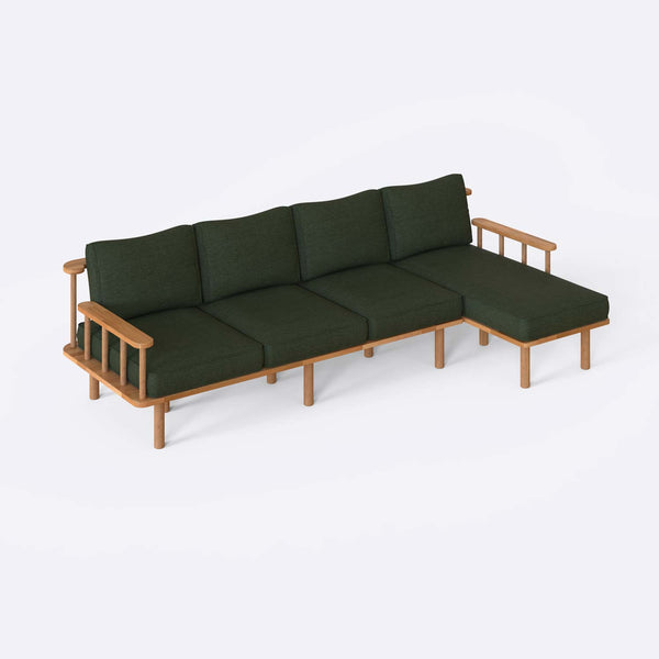 Lore Three Seat with Left Chaise