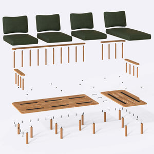 Lore Three Seat with Left Chaise