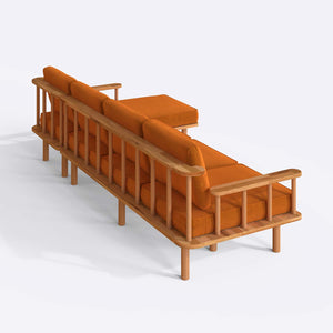 Lore Three Seat with Left Chaise