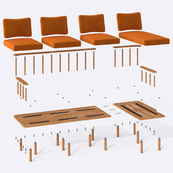 Lore Three Seat with Left Chaise