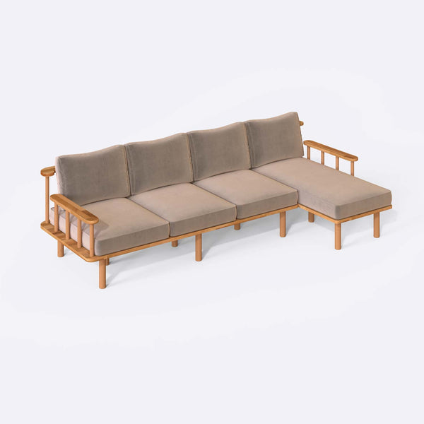 Lore Three Seat with Left Chaise