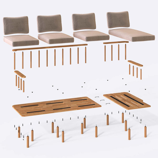 Lore Three Seat with Left Chaise