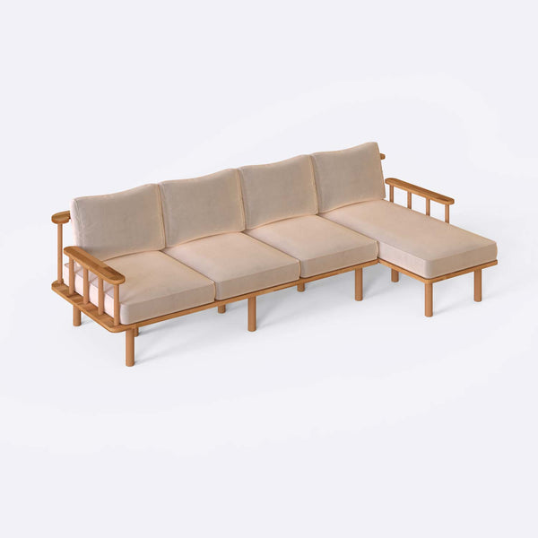 Lore Three Seat with Left Chaise