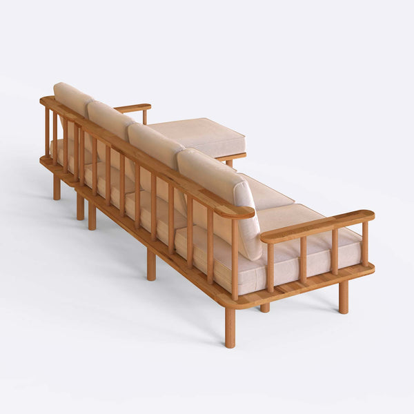 Lore Three Seat with Left Chaise