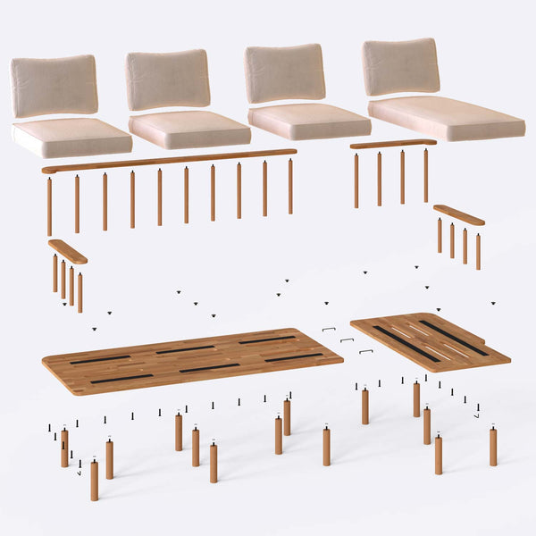 Lore Three Seat with Left Chaise