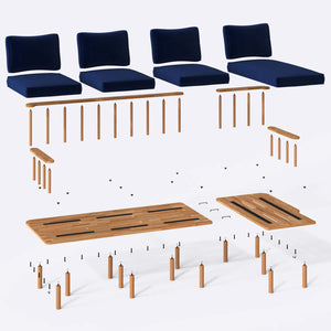 Lore Three Seat with Left Chaise