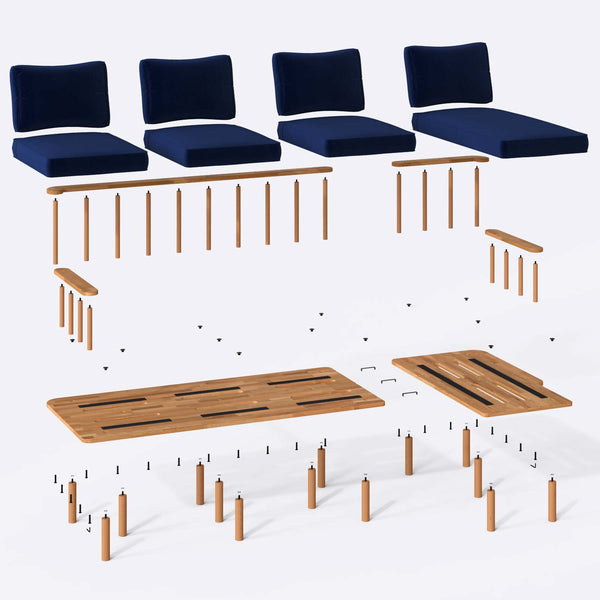 Lore Three Seat with Left Chaise