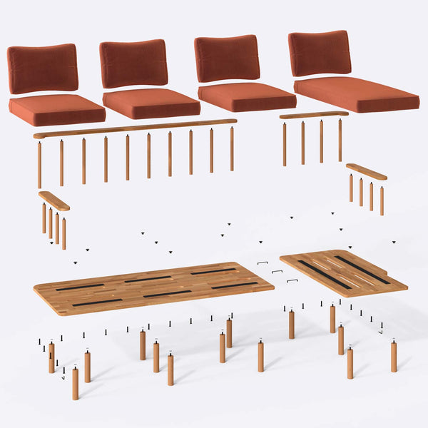 Lore Three Seat with Left Chaise