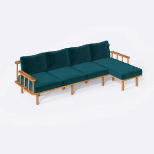 Lore Three Seat with Left Chaise