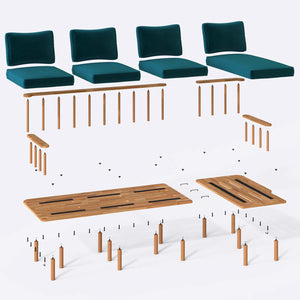 Lore Three Seat with Left Chaise