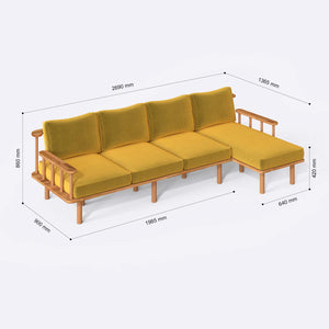 Lore Three Seat with Left Chaise