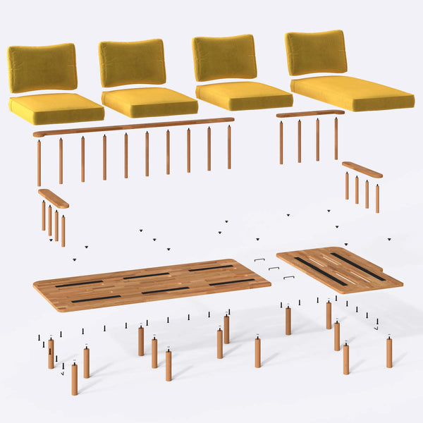 Lore Three Seat with Left Chaise