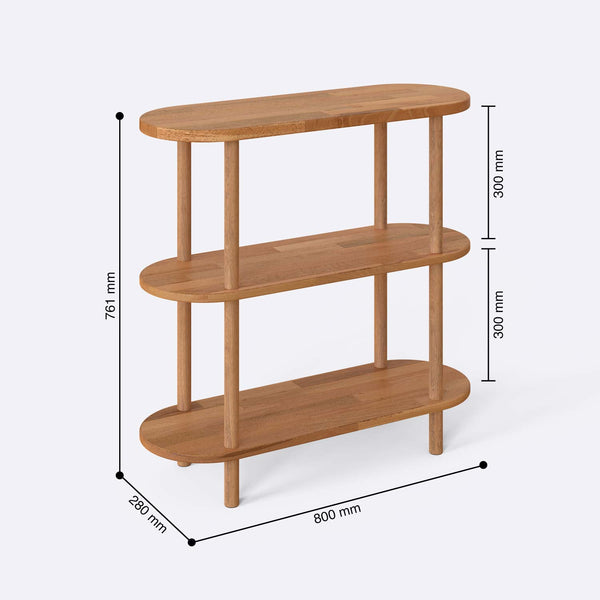 Kaer 3 Bookcase – 31" x 11" (80 x 28 cm)