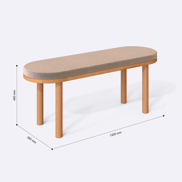 Shiv Bench – 47" x 15" (120 x 38 cm)