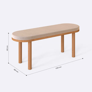 Shiv Bench – 47" x 15" (120 x 38 cm)