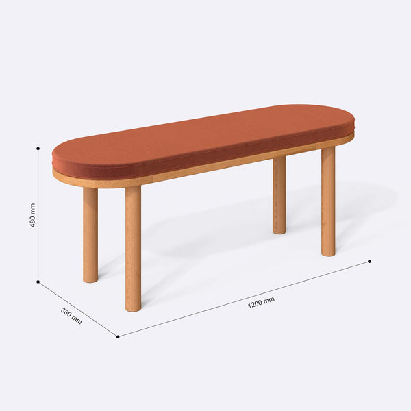 Shiv Bench – 47" x 15" (120 x 38 cm)