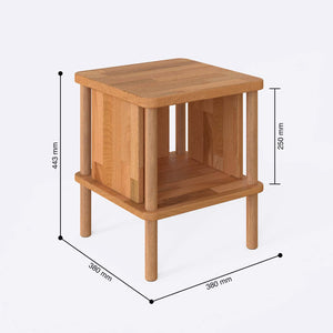 Eona Bedside Table – 15" x 15" (38 x 38 cm)